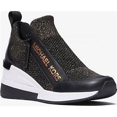 michael kors stretch knit trainer|MICHAEL MICHAEL KORS WILLIS WEDGE TRAINER .